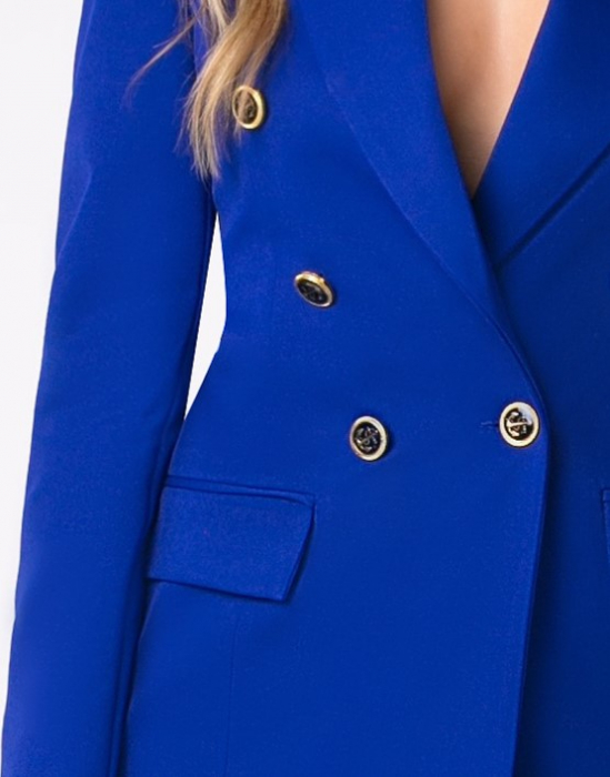 Costum Elis office albastru cu două rânduri de nasturi [4]