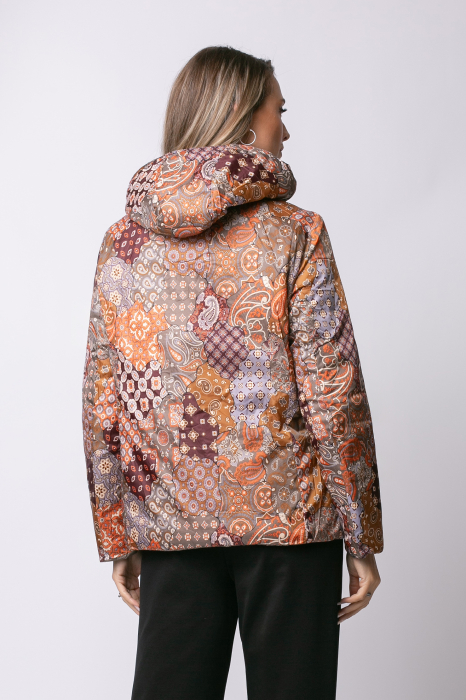 Geacă bej matlasată cu doua fețe și glugă detașabilă [6]