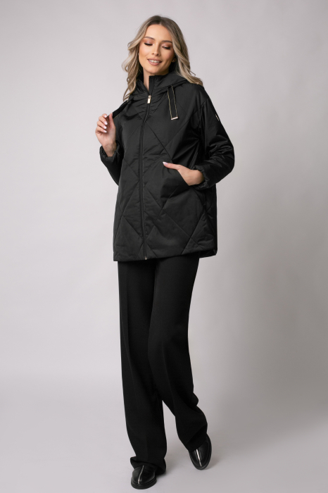 Geacă Madzerini Aria primăvară-toamnă neagră cu glugă [4]