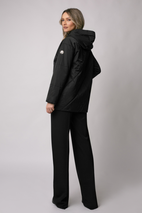 Geacă Madzerini Aria primăvară-toamnă neagră cu glugă [6]