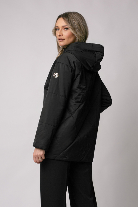 Geacă Madzerini Aria primăvară-toamnă neagră cu glugă [3]