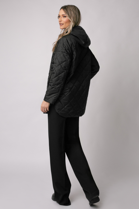 Geacă Madzerini HELLA primăvară-toamnă neagră cu glugă [3]