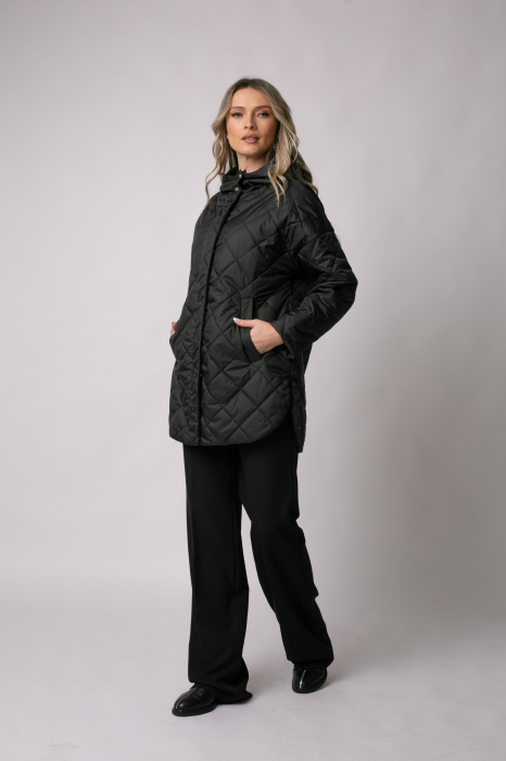 Geacă Madzerini HELLA primăvară-toamnă neagră cu glugă [3]