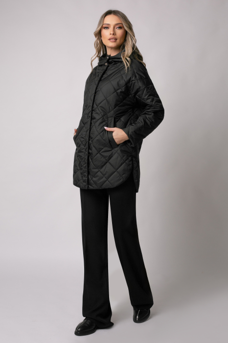 Geacă Madzerini HELLA primăvară-toamnă neagră cu glugă [4]