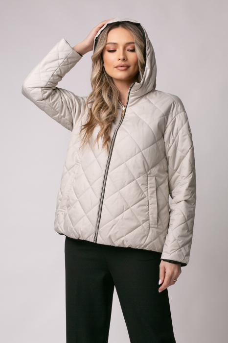 Geacă Madzerini Lera primăvară-toamna cu două fețe bej-negru [3]