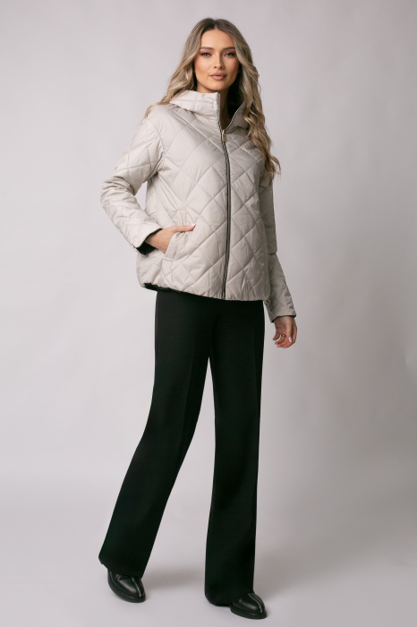 Geacă Madzerini Lera primăvară-toamna cu două fețe bej-negru [7]