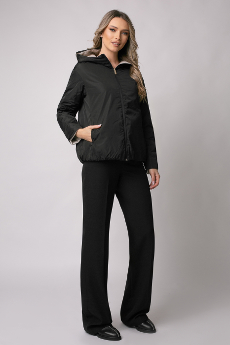 Geacă Madzerini Lera primăvară-toamna cu două fețe bej-negru [4]