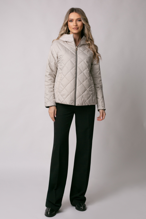 Geacă Madzerini Lera primăvară-toamna cu două fețe bej-negru [5]