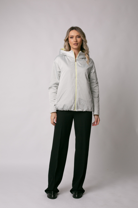 Geacă Madzerini Leria primăvară-toamna cu două fețe galben-gri [7]