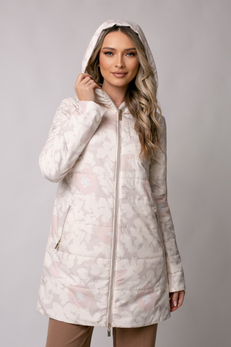 Geaca Madzerini Olga bej de primavară-toamnă cu doua fețe [3]