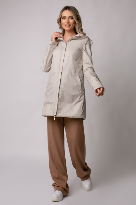 Geaca Madzerini Olga bej de primavară-toamnă cu doua fețe [2]