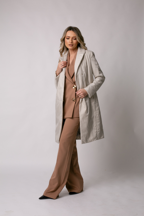 Geaca Madzerini Viki elegantă bej de primăvară-toamnă [4]