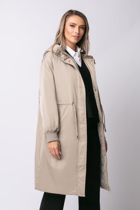 Geacă Magda Madzerini bej cu glugă [5]