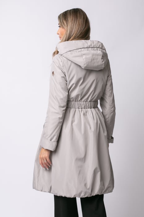 Geacă Rada Madzerini primăvară-toamnă bej cu glugă [4]