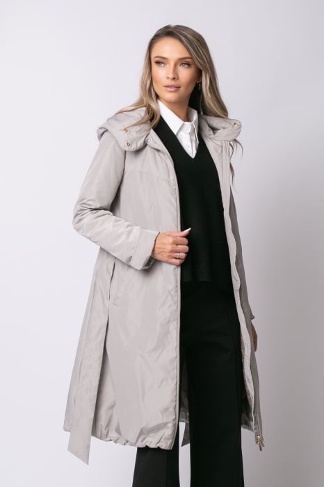 Geacă Rada Madzerini primăvară-toamnă bej cu glugă [5]