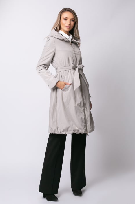 Geacă Rada Madzerini primăvară-toamnă bej cu glugă [7]