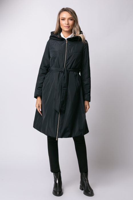 Geacă Rada Madzerini primăvară-toamnă bleumarin cu glugă [6]