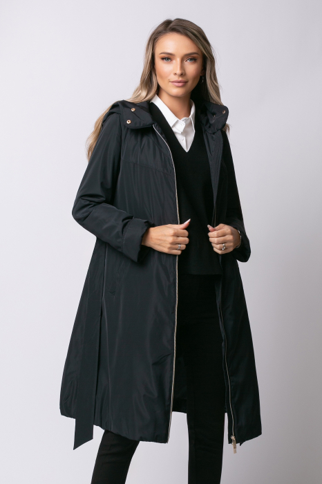 Geacă Rada Madzerini primăvară-toamnă bleumarin cu glugă [2]