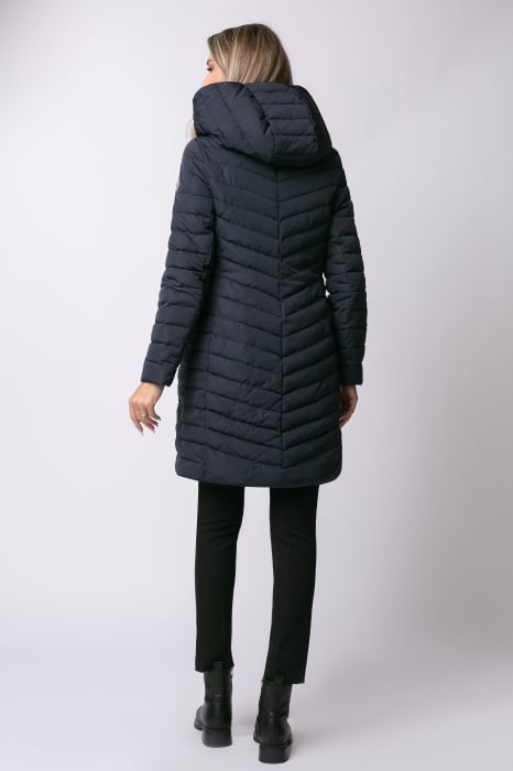 Geacă Roksi Madzerini bleumarin cu glugă și fermoar oblic [6]