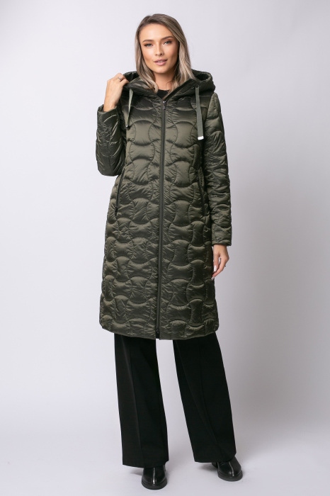 Geacă Trisy  MADZERINI lungă verde matlasată [5]