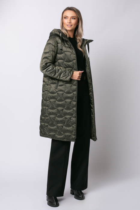 Geacă Trisy  MADZERINI lungă verde matlasată [2]