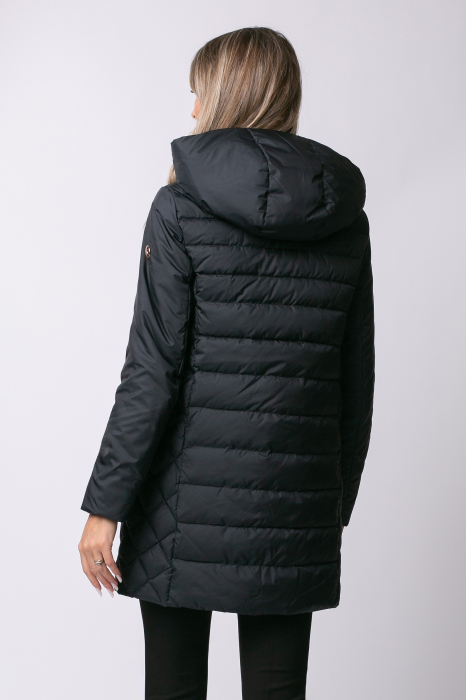 Geacă Velina MADZERINI bleumarin matlasată cu glugă [4]