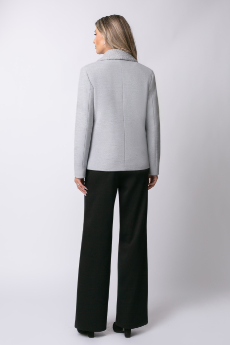 Haină SENTIERRI gri din lână încheiată în nasturi [6]