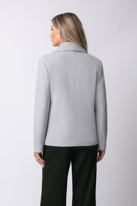 Haină SENTIERRI gri din lână încheiată în nasturi [3]