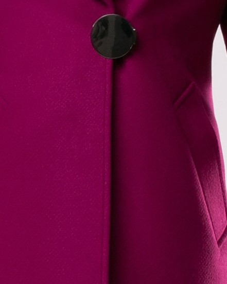 Palton Carmina din lână fucsia cu rever [5]