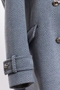 Palton SENTIERRI bleu din lână cu epoleți [4]