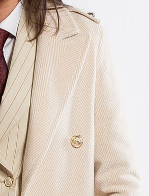 Palton SENTIERRI bej din lână cu epoleți [4]