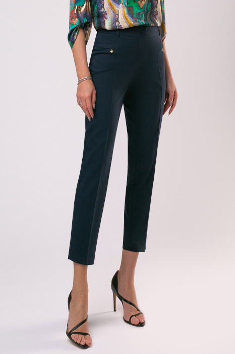 Pantalon Novatex bleumarin, office cu dungă [6]