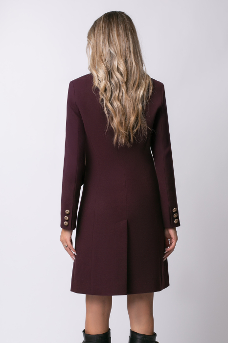 Pardesiu Carol burgund din lână cu nasturi [5]