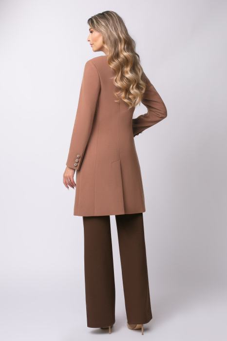 Pardesiu Carol camel din lână cu nasturi [6]