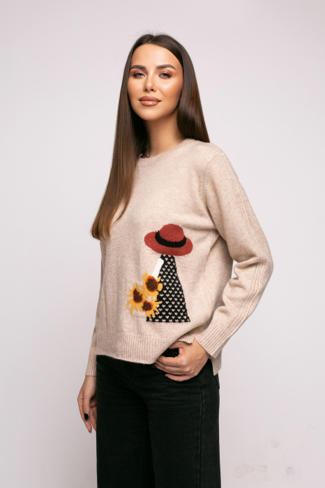 Pulover Alis bej din lâna [4]