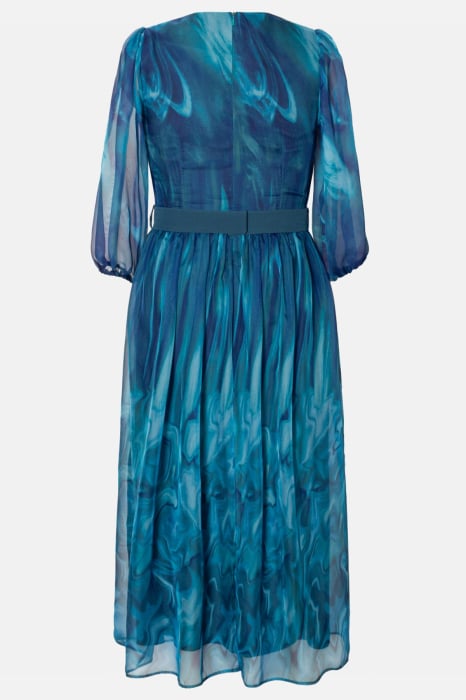 Rochie Viada albastră de ocazie din mătase [3]