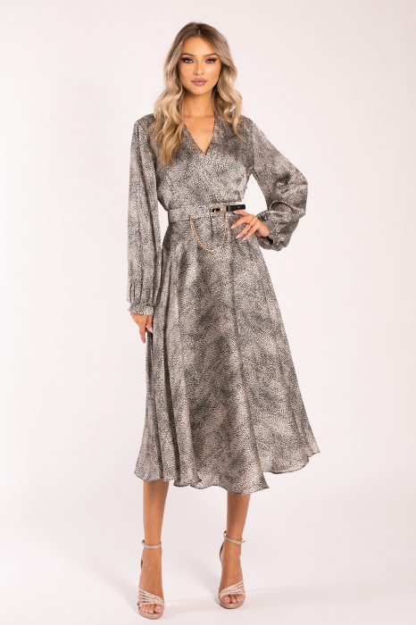 Rochie Tora mărime mare cu imprimeu animal print [5]