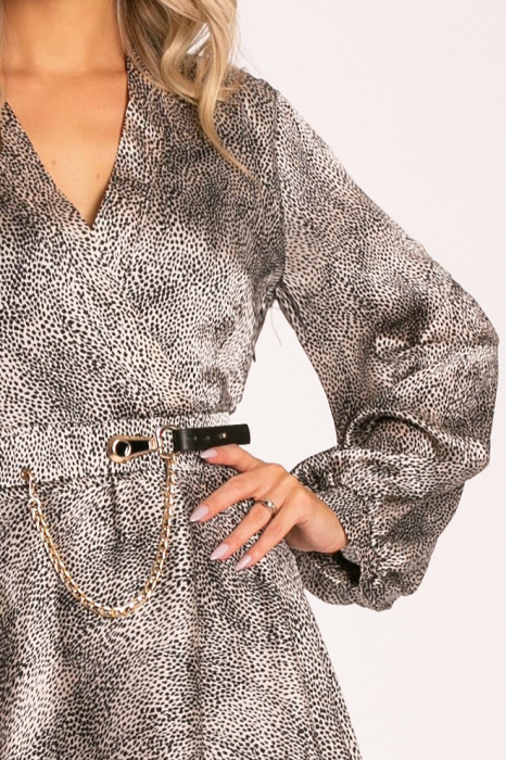 Rochie Tora mărime mare cu imprimeu animal print [6]