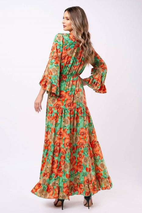 Rochie Anais Boho style lungă din mătase [3]