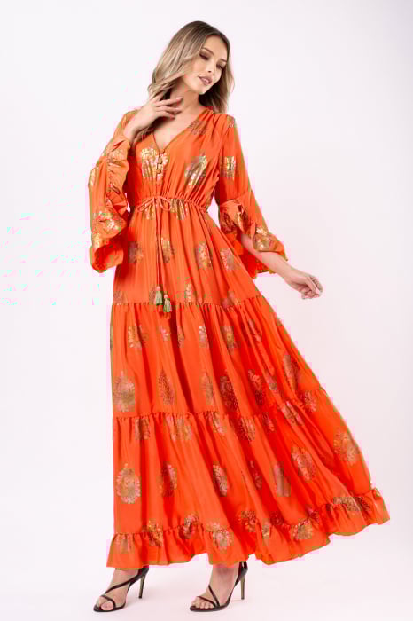 Rochie Anais Boho style lungă din mătase [2]