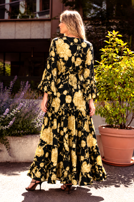 Rochie Anais Boho style lungă din mătase [3]