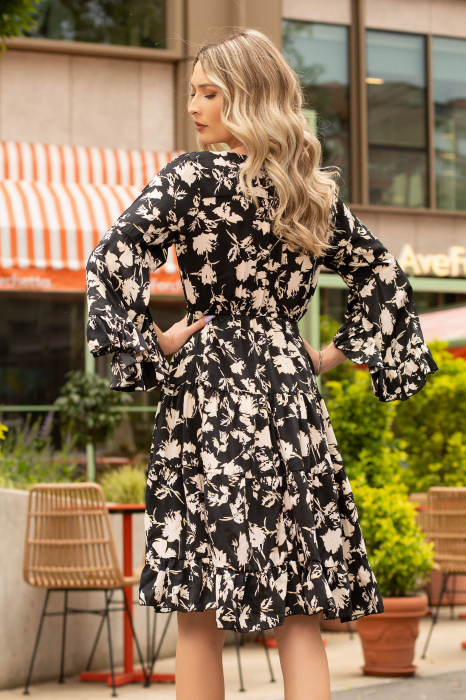 Rochie Anais scurtă din mătase Boho style [3]