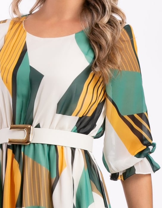 Rochie Cora elegantă multicolor din voal [6]