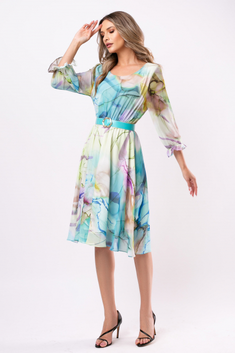 Rochie Cora elegantă multicolor din voal [4]