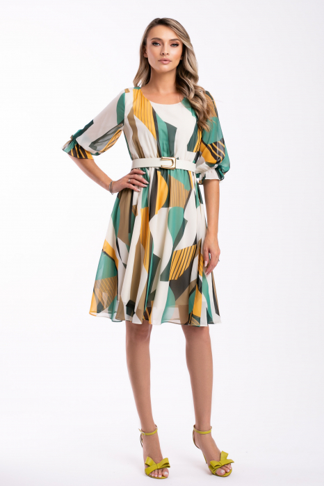 Rochie Cora elegantă multicolor din voal [2]