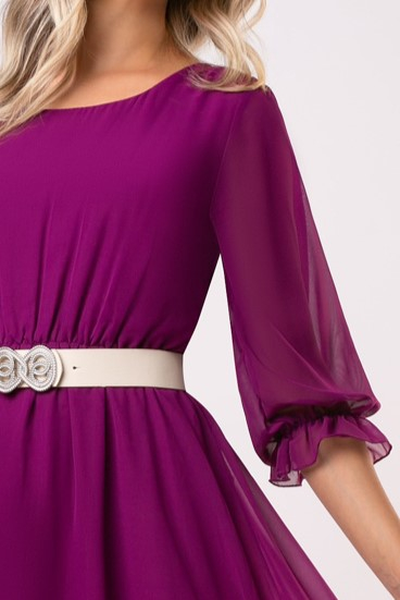 Rochie Cora fucsia din voal [6]