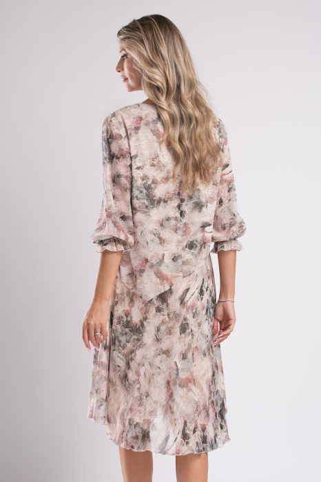 Rochie de ocazie bej mărime mare [4]