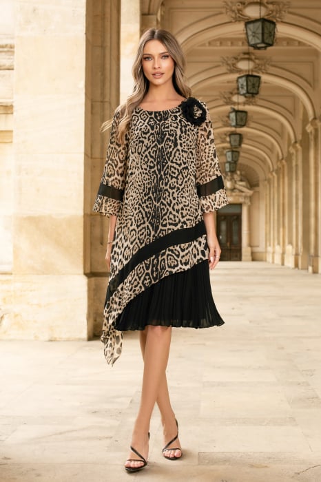 Rochie de ocazie mărime mare cu flore 3D [3]