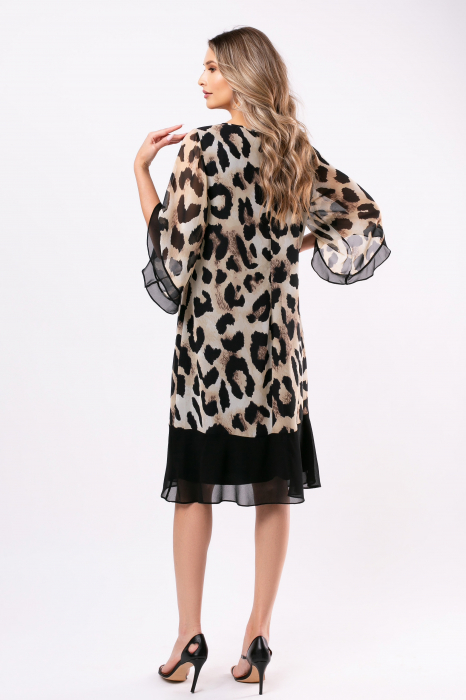 Rochie de ocazie mărime mare cu imprimeu animal print [6]
