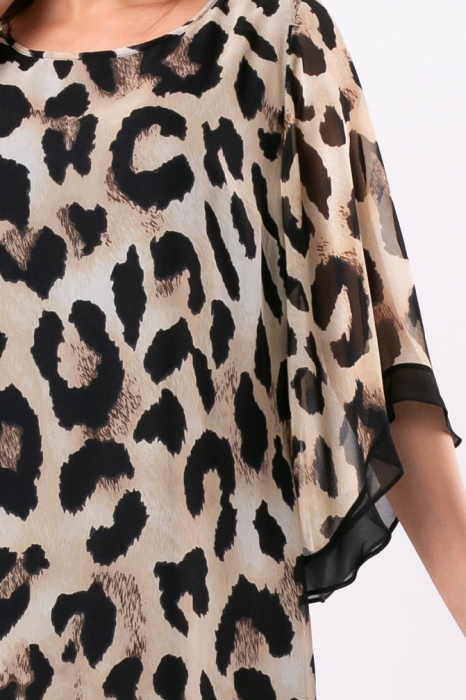 Rochie de ocazie mărime mare cu imprimeu animal print [7]